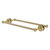 Allied Brass Dottingham Collection 18'' Back to Back Shower Door Towel Bar in Unlacquered Brass