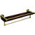 22'' Unlacquered Brass Shelving with Towel Bar