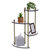 Allied Brass Foxtrot Collection 4-Tier Glass Wall Shelf in Antique Brass