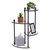 Allied Brass Foxtrot Collection 4-Tier Glass Wall Shelf in Antique Bronze