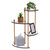 Allied Brass Foxtrot Collection 4-Tier Glass Wall Shelf in Brushed Bronze