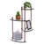 Allied Brass Foxtrot Collection 4-Tier Glass Wall Shelf in Antique Copper
