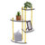 Allied Brass Foxtrot Collection 4-Tier Glass Wall Shelf in Polished Brass