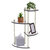 Allied Brass Foxtrot Collection 4-Tier Glass Wall Shelf in Polished Nickel