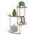 Allied Brass Foxtrot Collection 4-Tier Glass Wall Shelf in Satin Brass