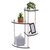 Allied Brass Foxtrot Collection 4-Tier Glass Wall Shelf in Satin Nickel