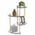 Allied Brass Foxtrot Collection 4-Tier Glass Wall Shelf in Unlacquered Brass