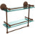 Monte Carlo Collection 16''W Gallery Double Glass Shelf with Towel Bar