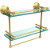 Monte Carlo Collection 16''W Gallery Double Glass Shelf with Towel Bar