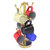 Allied Brass Assorted Free Standing Collection Countertop 6 Coffee Mug Holder with Smooth Accents in Satin Brass