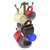 Allied Brass Assorted Free Standing Collection Countertop 6 Coffee Mug Holder with Dotted Detail in Antique Brass