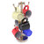 Allied Brass Assorted Free Standing Collection Countertop 6 Coffee Mug Holder with Dotted Detail in Antique Pewter