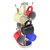 Allied Brass Assorted Free Standing Collection Countertop 6 Coffee Mug Holder with Dotted Detail in Polished Nickel