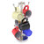 Allied Brass Assorted Free Standing Collection Countertop 6 Coffee Mug Holder with Dotted Detail in Satin Nickel