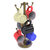 Allied Brass Assorted Free Standing Collection Countertop 6 Coffee Mug Holder with Grooved Detail in Antique Brass