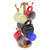 Allied Brass Assorted Free Standing Collection Countertop 6 Coffee Mug Holder with Grooved Detail in Brushed Bronze