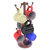 Allied Brass Assorted Free Standing Collection Countertop 6 Coffee Mug Holder with Grooved Detail in Antique Copper