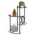 Allied Brass Fresno Collection 4-Tier Glass Wall Shelf in Matte Black