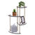 Allied Brass Fresno Collection 4-Tier Glass Wall Shelf in Antique Pewter