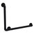 Allied Brass Pipeline Collection 18'' x 24'' Left Hand 90 Degrees Grab Bar in Matte Black