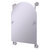 Allied Brass Prestige Skyline Collection Arched Top Frameless Rail Mounted Mirror in Polished Chrome