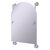 Allied Brass Prestige Skyline Collection Arched Top Frameless Rail Mounted Mirror in Satin Chrome