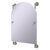 Allied Brass Prestige Skyline Collection Arched Top Frameless Rail Mounted Mirror in Satin Nickel