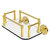 Allied Brass Prestige Skyline Collection Wall Mounted Glass Guest Towel Tray in Polished Brass
