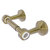 Allied Brass Pacific Beach Collection Two Post Toilet Tissue Holder with Smooth Accents in Unlacquered Brass