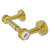 Allied Brass Pacific Beach Collection Two Post Toilet Tissue Holder with Dotted Accents in Polished Brass