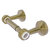 Allied Brass Pacific Beach Collection Two Post Toilet Tissue Holder with Grooved Accents in Unlacquered Brass