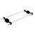 Allied Brass Pacific Beach Collection 18'' Back to Back Shower Door Towel Bar with Smooth Accents in Matte Black