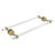 Allied Brass Pacific Beach Collection 18'' Back to Back Shower Door Towel Bar with Smooth Accents in Satin Brass