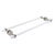 Allied Brass Pacific Beach Collection 24'' Back to Back Shower Door Towel Bar with Smooth Accents in Satin Nickel