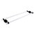 Allied Brass Pacific Beach Collection 30'' Back to Back Shower Door Towel Bar with Smooth Accents in Matte Black