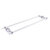 Allied Brass Pacific Beach Collection 30'' Back to Back Shower Door Towel Bar with Smooth Accents in Satin Chrome