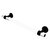 Allied Brass Pacific Beach Collection 18'' Towel Bar with Dotted Accents in Matte Black