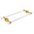 Allied Brass Pacific Beach Collection 18'' Back to Back Shower Door Towel Bar with Dotted Accents in Polished Brass
