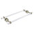 Allied Brass Pacific Beach Collection 18'' Back to Back Shower Door Towel Bar with Dotted Accents in Polished Nickel