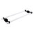 Allied Brass Pacific Beach Collection 24'' Back to Back Shower Door Towel Bar with Dotted Accents in Matte Black