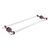 Allied Brass Pacific Beach Collection 24'' Back to Back Shower Door Towel Bar with Dotted Accents in Antique Copper