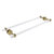 Allied Brass Pacific Beach Collection 24'' Back to Back Shower Door Towel Bar with Dotted Accents in Unlacquered Brass