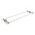 Allied Brass Pacific Beach Collection 30'' Back to Back Shower Door Towel Bar with Dotted Accents in Polished Nickel