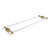 Allied Brass Pacific Beach Collection 30'' Back to Back Shower Door Towel Bar with Dotted Accents in Unlacquered Brass