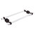 Allied Brass Pacific Beach Collection 18'' Back to Back Shower Door Towel Bar with Grooved Accents in Antique Bronze