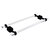 Allied Brass Pacific Beach Collection 18'' Back to Back Shower Door Towel Bar with Grooved Accents in Matte Black