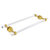 Allied Brass Pacific Beach Collection 18'' Back to Back Shower Door Towel Bar with Grooved Accents in Polished Brass