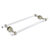 Allied Brass Pacific Beach Collection 18'' Back to Back Shower Door Towel Bar with Grooved Accents in Polished Nickel
