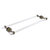 Allied Brass Pacific Beach Collection 24'' Back to Back Shower Door Towel Bar with Grooved Accents in Antique Brass