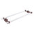 Allied Brass Pacific Beach Collection 24'' Back to Back Shower Door Towel Bar with Grooved Accents in Antique Copper